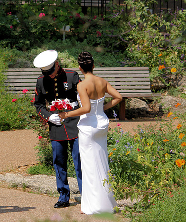 Marine and his bride 7
