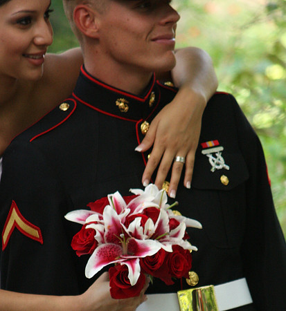 Marine and his bride 6