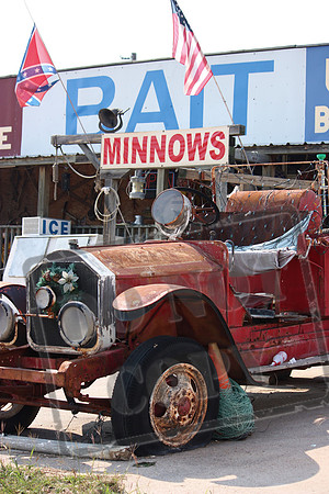 Old truck at the bait store