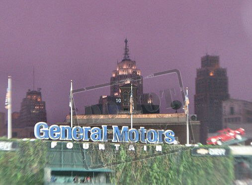Comerica Park and skyline