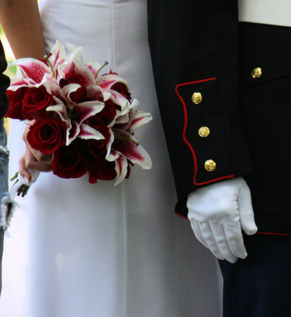 Marine and his bride 5