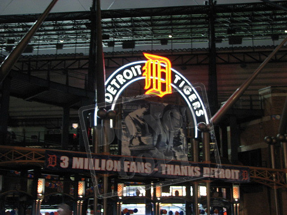 Comerica Park and skyline